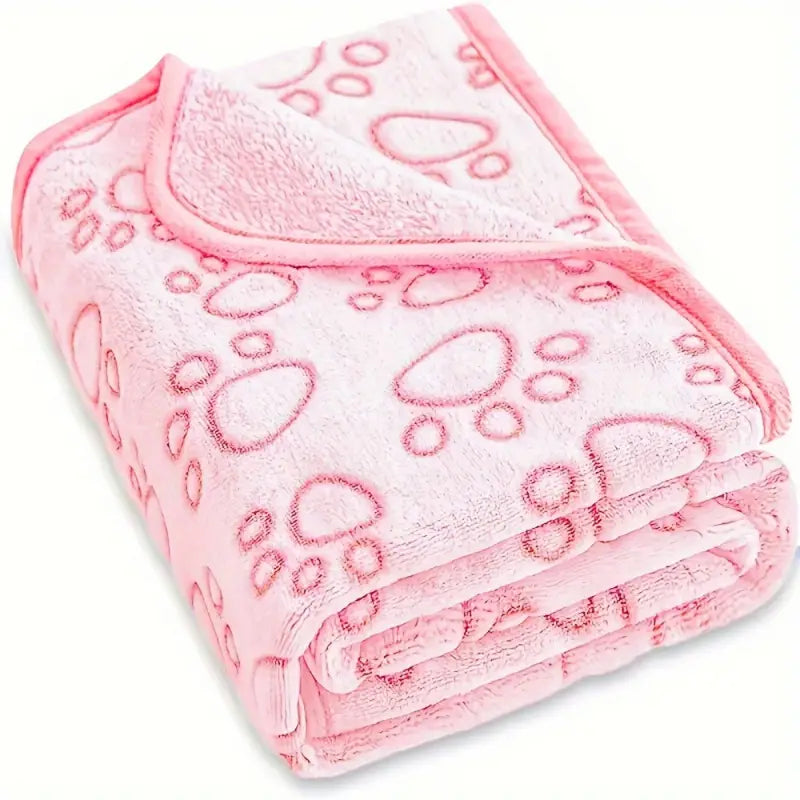 Snootie - Flauschige Decke mit Pfotenabdruck rosa - Snootie Paws